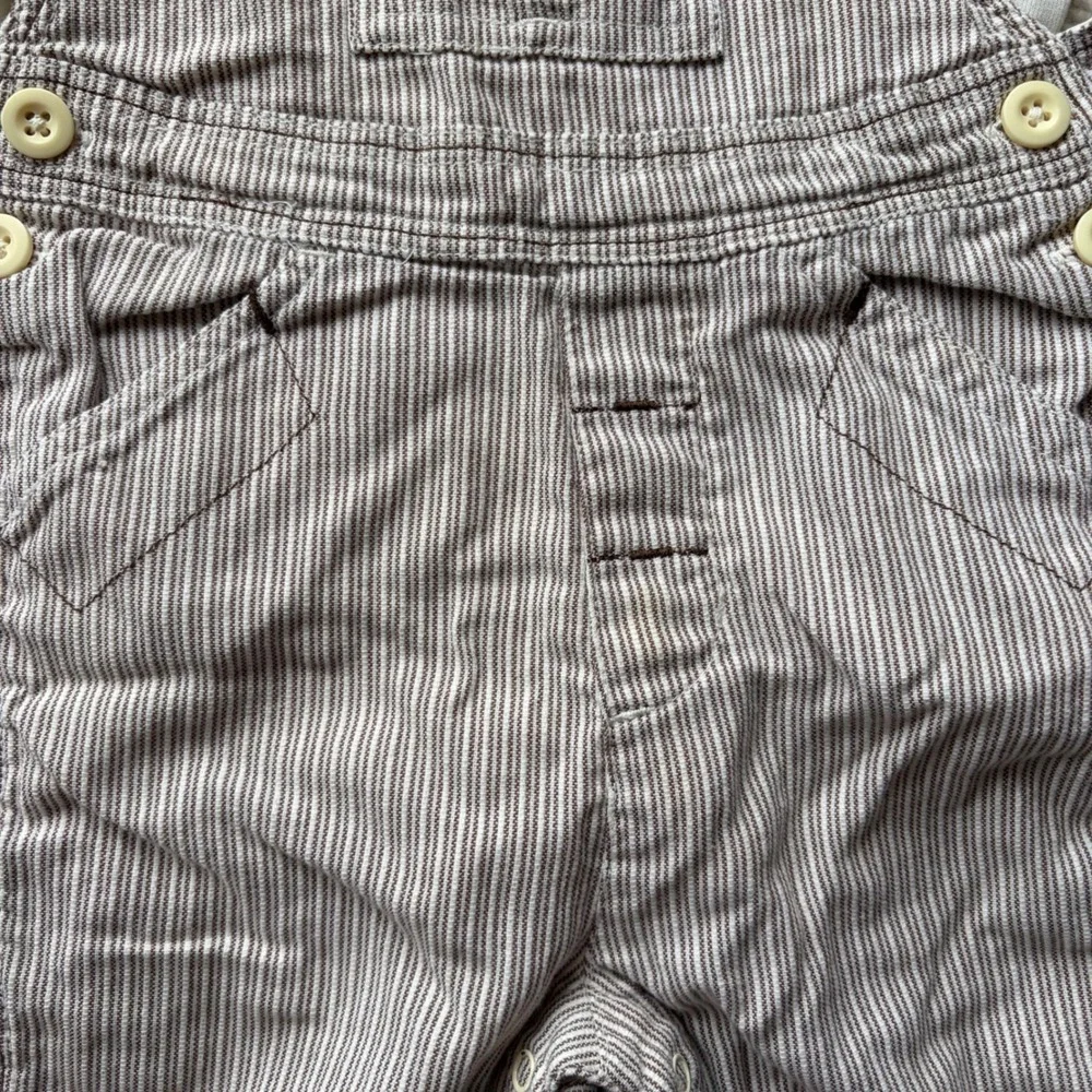 Gymboree Baby 6-12M Hickory Stripe Overalls Dachshund Shirt Set 2006 Vintage